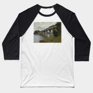 The Railroad bridge in Argenteuil by Claude Monet Baseball T-Shirt